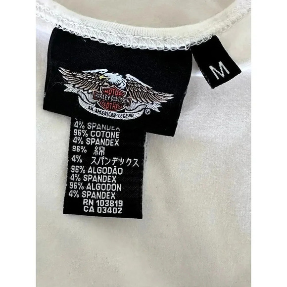 Harley Davidson Woman's White Sleeveless Tank Top Size Medium - Picture 2 of 4